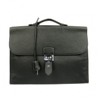 Hermes Sac Depeche 38cm Briefcase Clemence Black