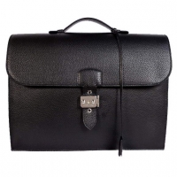 Hermes Sac Depeche 38cm Briefcase Clemence Black