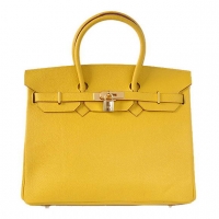 Hermes Birkin 35CM Tote Bags Smooth Togo Leather Yellow Golden