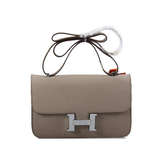 Hermes Constance Bag Togo Leather 1622L Light Khaki Silver