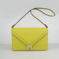 Hermes Lemon Shoulder Bags with Silver Hardware H021