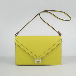 Hermes Lemon Shoulder Bags with Silver Hardware H021