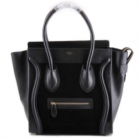 Celine Luggage Bags Medium in Suede Black