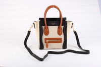 Celine Luggage Small Fashion Bag 98168 Rich White Orange Black