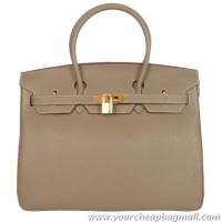 Hermes Birkin 35CM Tote Bags Smooth Togo Leather Dark Grey Golden