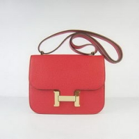 Hermes Constance Bag Red Oxhide Leather Red Gold