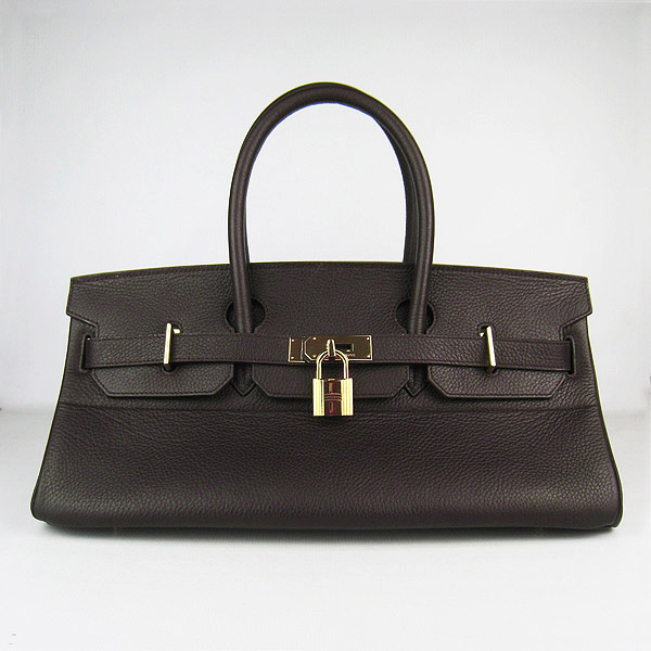 Hermes Birkin 6109 Togo Leather Bag Dark Coffee 42cm Gold