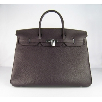 Hermes Birkin 40CM Togo Bag Dark Coffee 6099 Silver