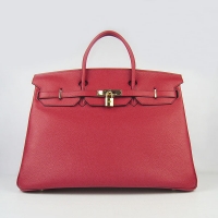 Hermes Birkin 40CM Togo Bag Red 6099 Gold