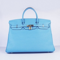 Hermes Birkin 40CM Togo Bag Light Blue 6099 Gold