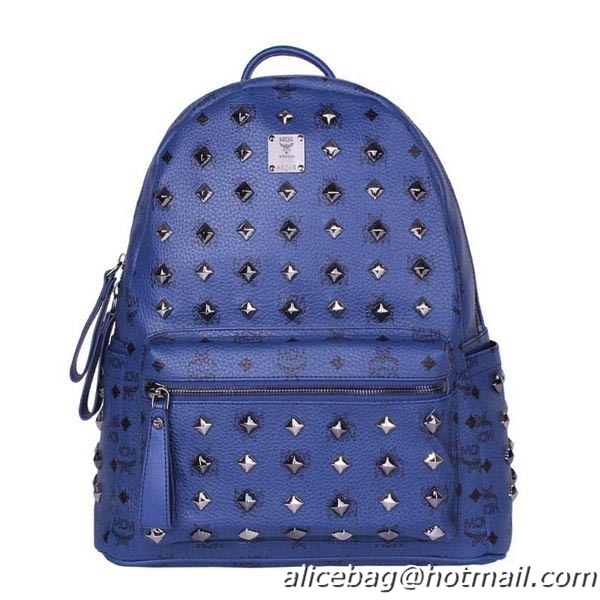 MCM Stark Studded Medium Backpack MC2089 Royal