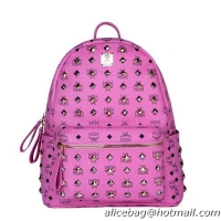 MCM Stark Studded Medium Backpack MC2089 Rosy