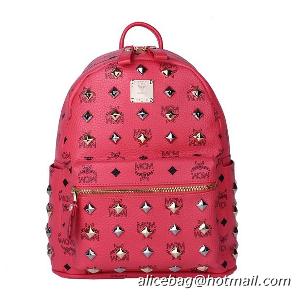 MCM Stark Studded Small Backpack MC2089S Light Red