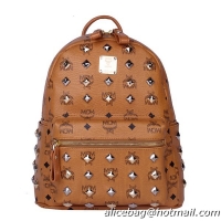 MCM Stark Studded Small Backpack MC2089S Wheat