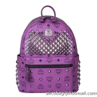 MCM Small Stark Front Studs Backpack MC4237S Purple