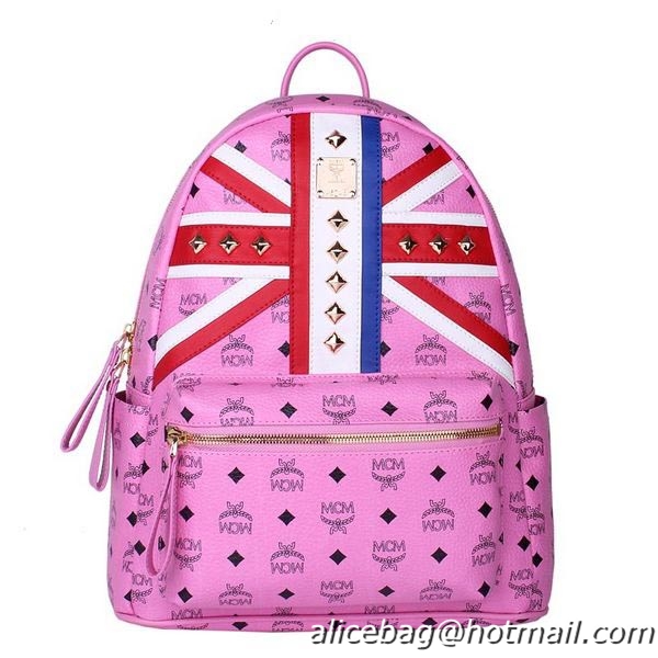 MCM Medium Flag of UK Backpack MC5173 Rosy