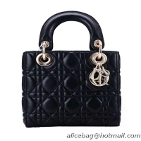 Lady Dior Bag Nano Bag Black Original Leather D44552 Gold