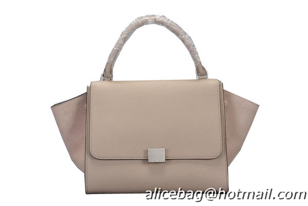 Celine Trapeze Top Handle Bag Original Calf&Nubuck Leather 8003 Apricot