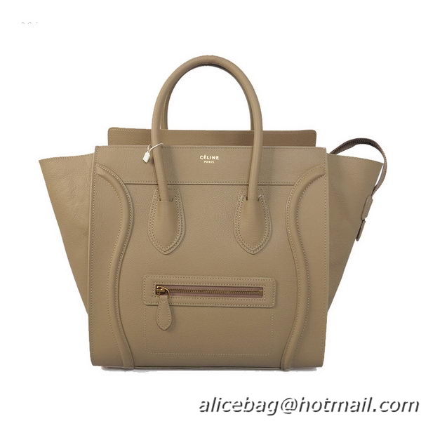 Celine Luggage Mini Boston Tote Bags Original Leather C2290 Khaki