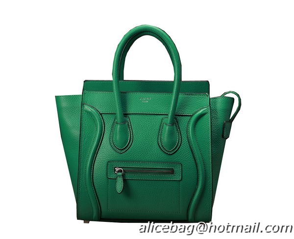 Celine Luggage Micro Boston Bag Clemence Leather 3307 Green