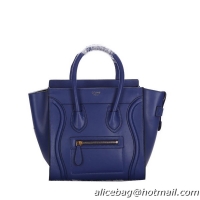 Celine Luggage Micro Handbags Smooth Leather C107 RoyalBlue