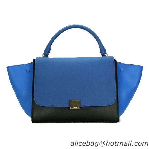 Celine Trapeze Bag Original Leather CL88037 Blue&Black