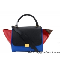 Celine mini Trapeze Bag Original Leather C005 Black&Blue&Red