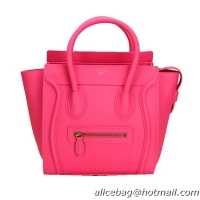 Celine Luggage Micro Bag Ferrari Leather CL88023 Rose