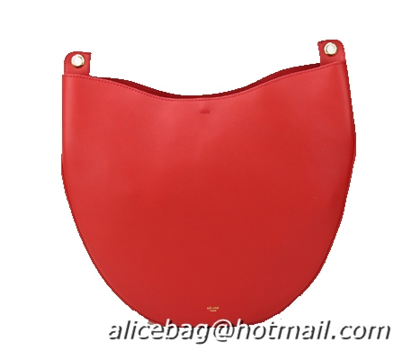 Celine Hobo Handbag Original Leather 174893 Red