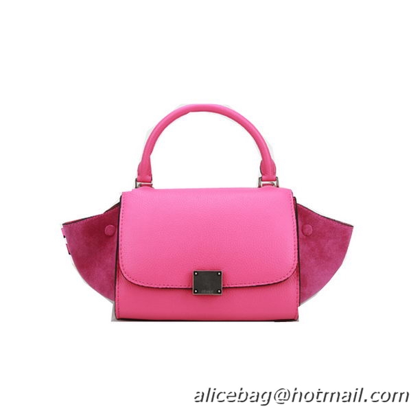 Celine Nano Trapeze Bag Ferrari&Nubuck Leather C88038 Rose