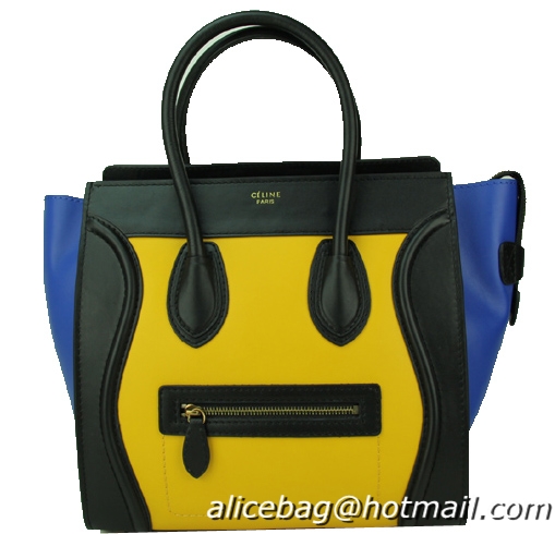 Celine Luggage Micro Bag Original Leather CL88023 Yellow&Black&Blue