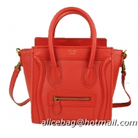 Celine Luggage Nano Bag Original Leather CL88029 Red