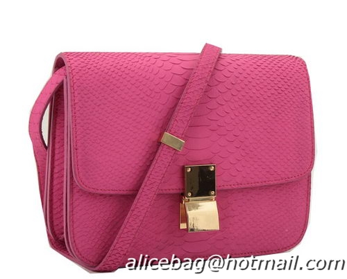 Celine Classic Box Small Flap Bag Original Snake Leather 11042 Rose