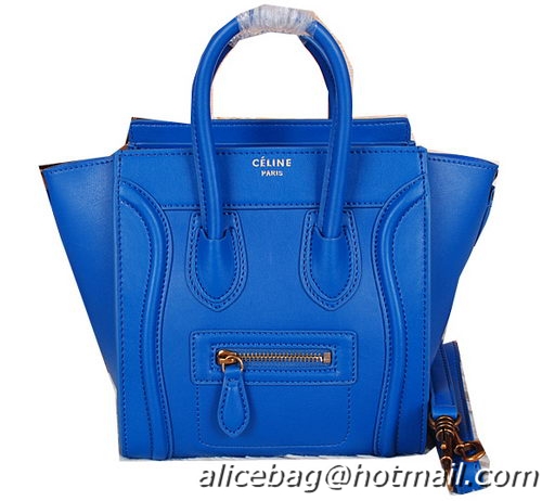 Celine Luggage Nano Bag Ferrari Leather CL3308S Blue