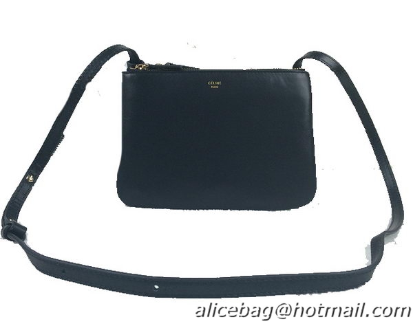 Celine Trio Original Leather Shoulder Bag C98317 Black