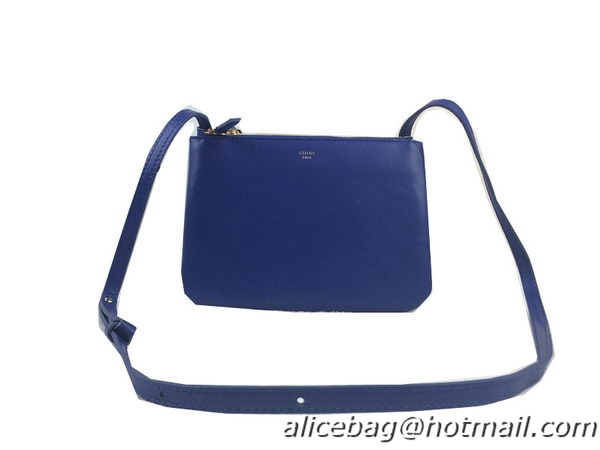 Celine Trio Original Leather Shoulder Bag C98317 Blue