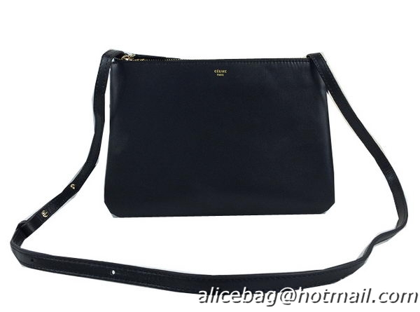 Celine Trio Original Leather Shoulder Bag C98318 Black