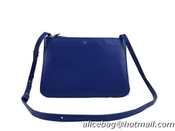 Celine Trio Original Leather Shoulder Bag C98318 Blue