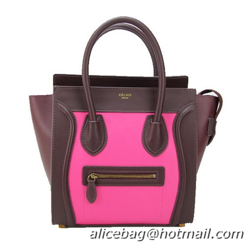 Celine Luggage Micro Bag Original Leather CL88023 Rosy&Wine