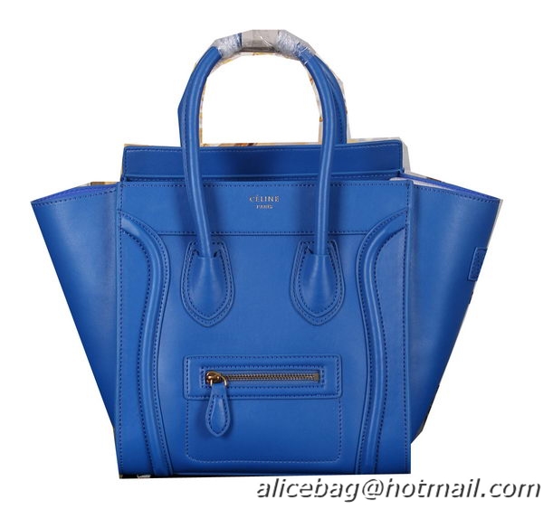 Celine Luggage Micro Bag Original Calfskin Leather C3308 Blue