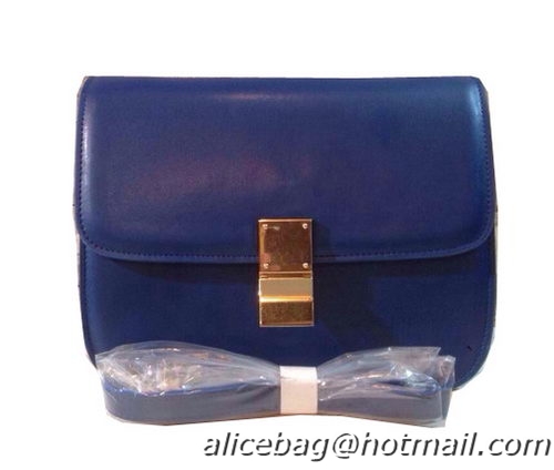 Celine Classic Box Small Flap Bag Calfskin C88007 Blue