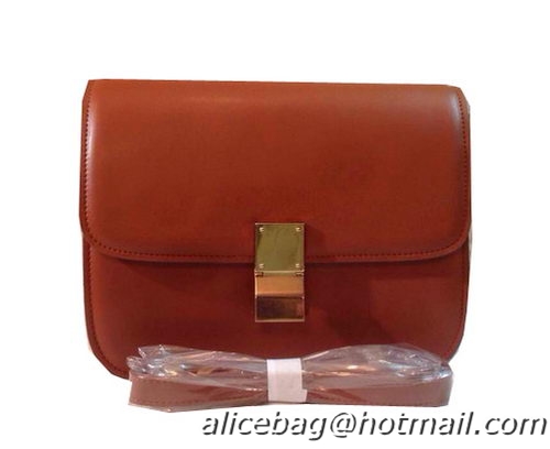 Celine Classic Box Small Flap Bag Calfskin C88007 Brown