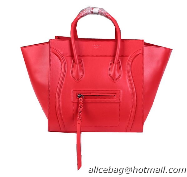 Celine Luggage Phantom Shopper Bags Ferrari Leather CL3341 Red