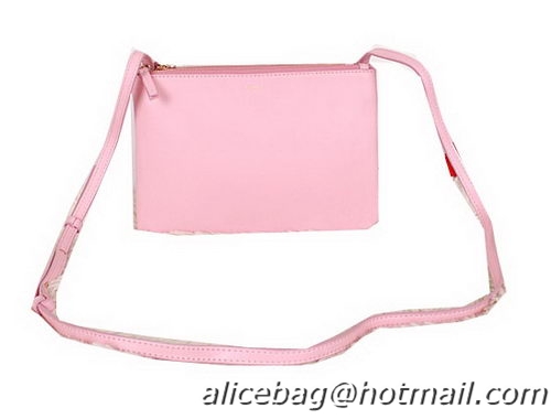 Celine Trio Calfskin Leather Shoulder Bag C27002 Pink