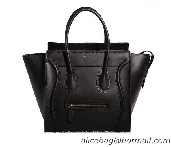 Celine Luggage Mini Boston Tote Bags Original Leather 3308 Black