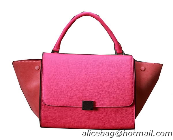 Celine Trapeze Top Handle Bag Original Grainy Leather 3342 Rose