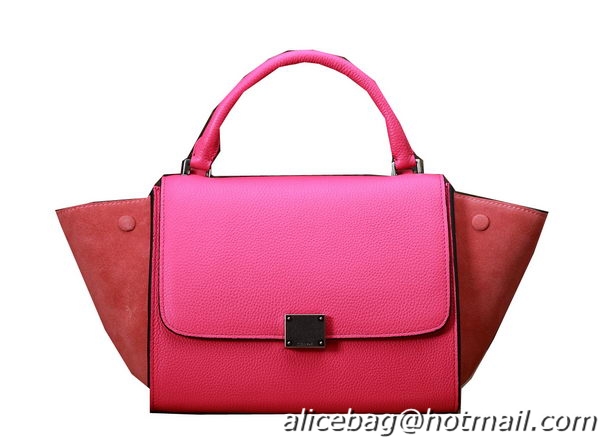 Celine mini Trapeze Top Handle Bag Original Grainy Leather 3342S Rose