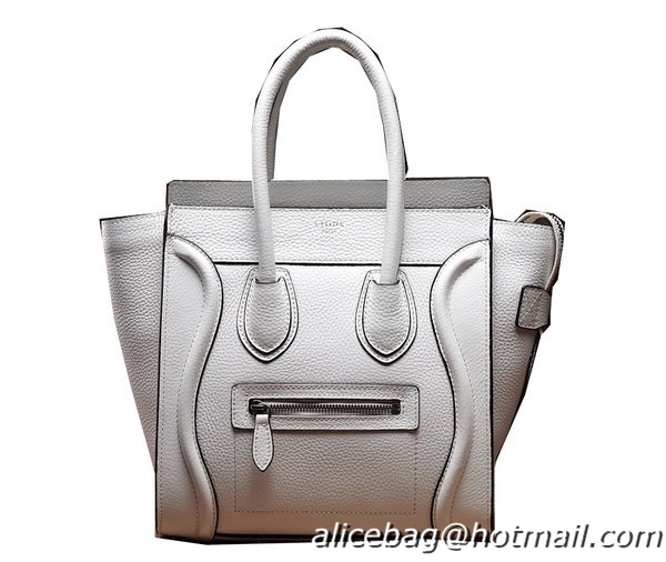 Celine Luggage Micro Boston Bag Clemence Leather 3307 White