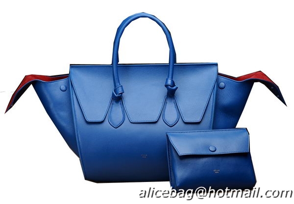 Celine Tie Nano Top Handle Bag Original Leather C3052 Blue