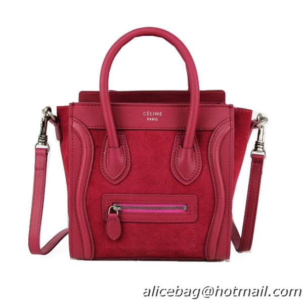 Celine Luggage Nano Bag Original Leather 88023 Burgundy